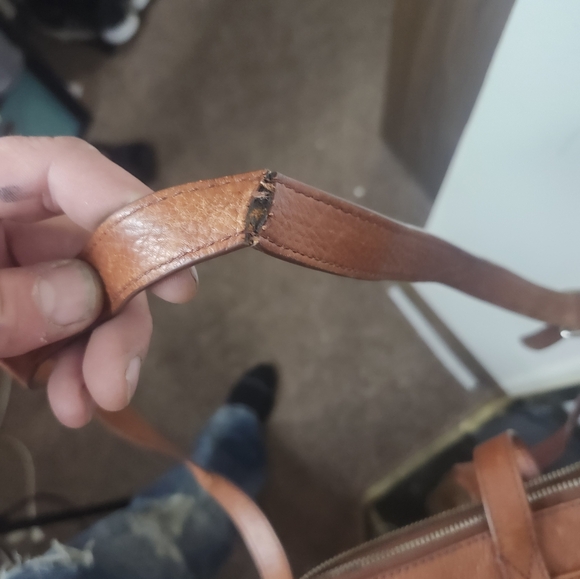 Vintage Fossil Laptop Bag brown Leather - Picture 9 of 9